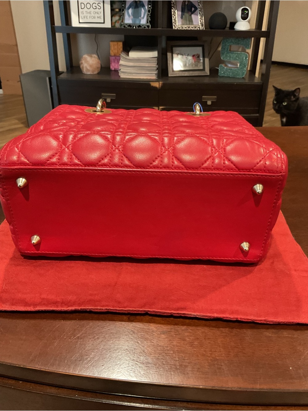 Dior Red Quilted Top-Handle Bag with Gold-Tone Hardware

COA included - Picture 3 of 16